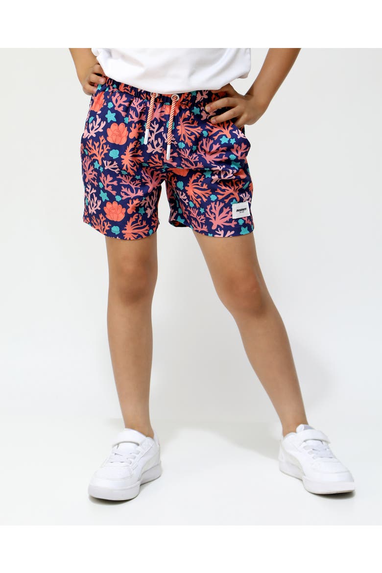 Boy's Swim Shorts, Main, color, Dark Blue/Coral