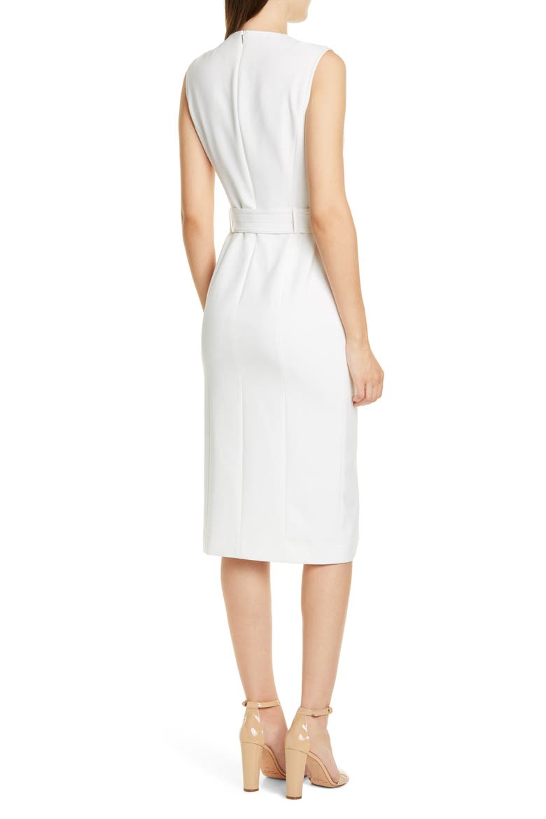 Dadoria Belted Sheath Dress, Alternate, color, VANILLA LIGHT