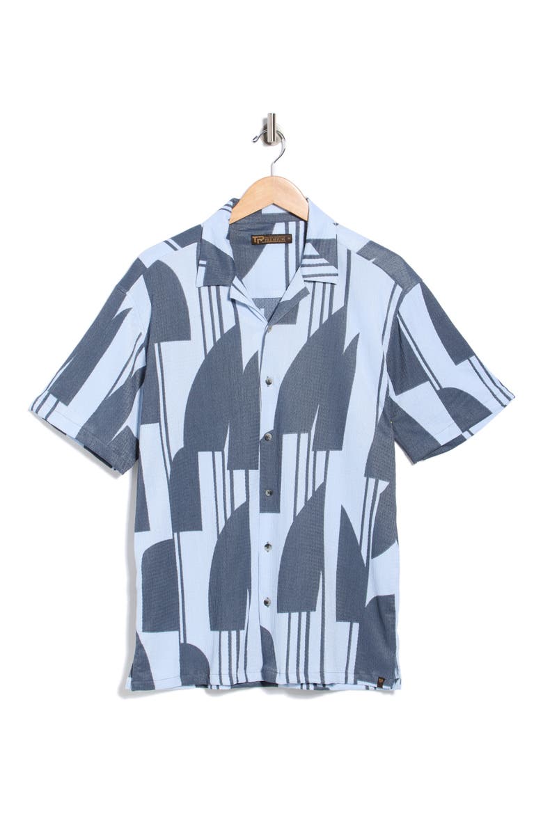 Abstract Print Camp Shirt, Alternate, color, BLUE FINCH