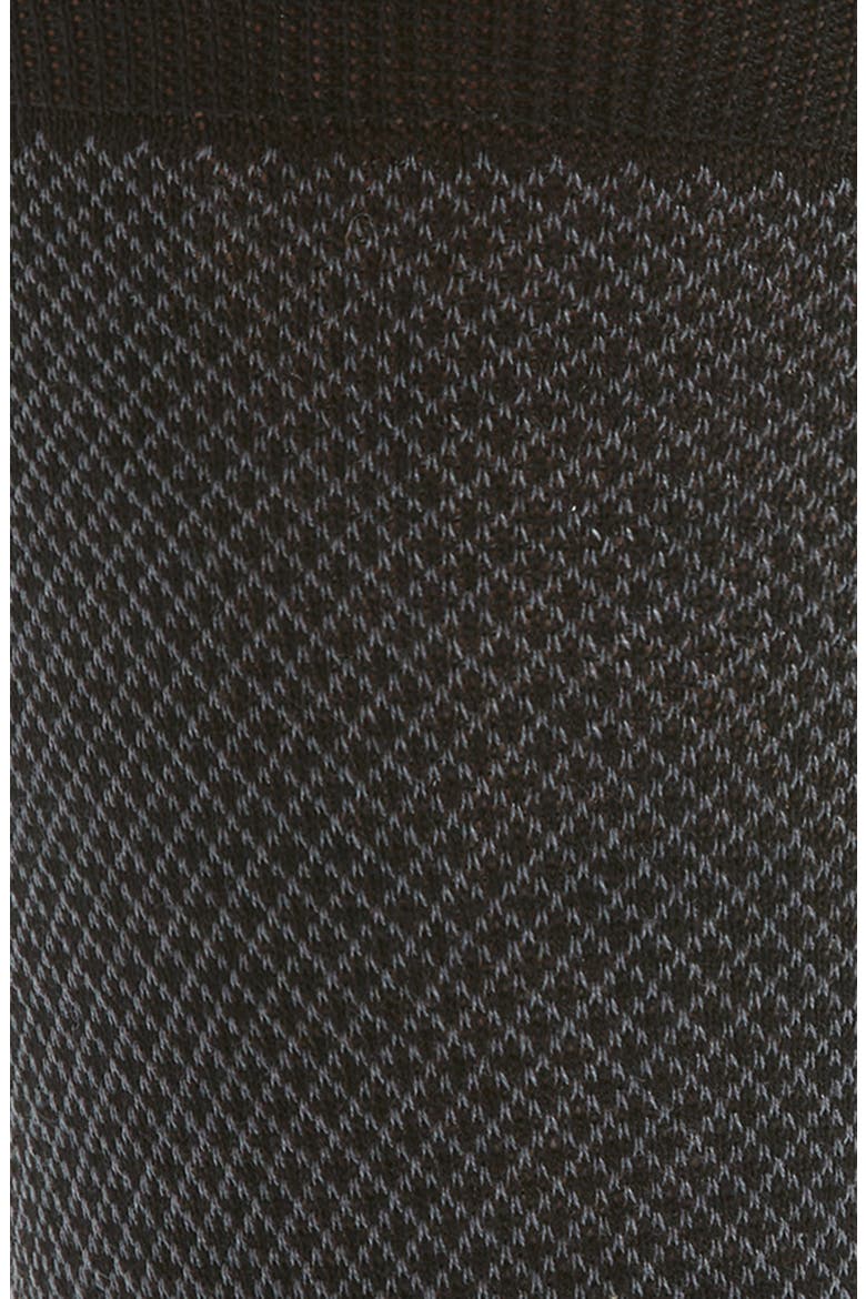 Geometric Jacquard Dress Socks, Alternate, color, BLACK