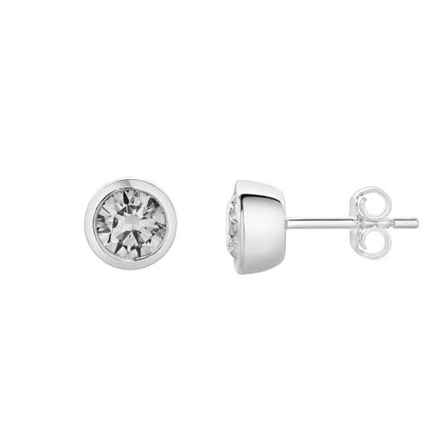 Luvmyjewelry Uyarak 14k Gold Lab Grown Round Solitaire Diamond Earrings In 14k White Gold