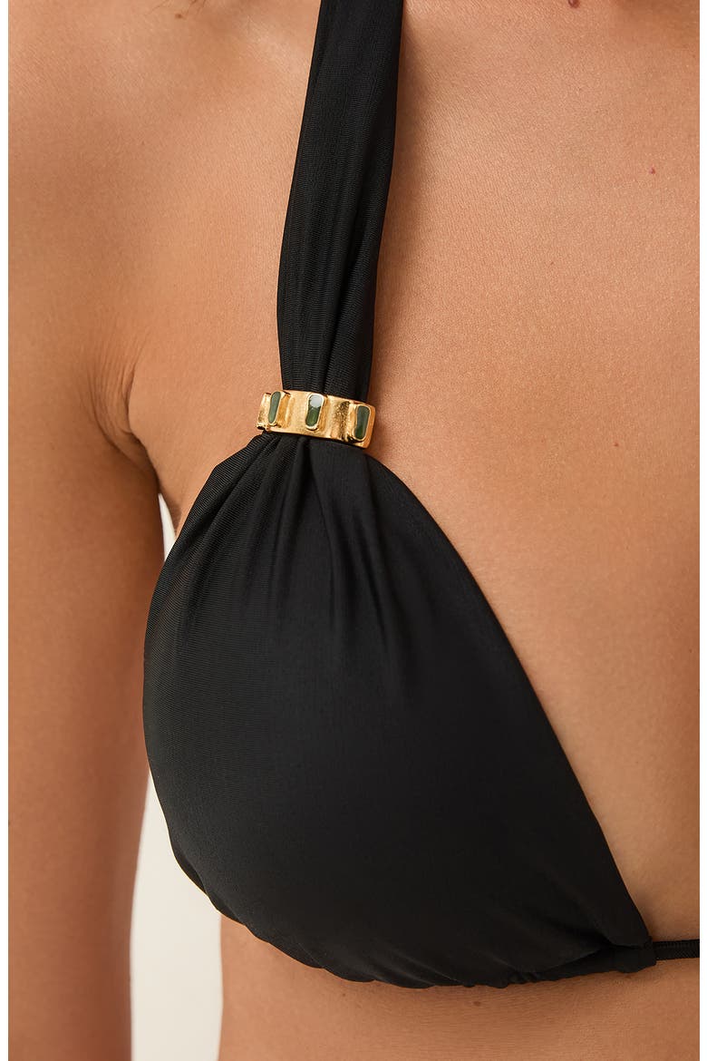 Bia Tube Solid Halter Bikini Top, Alternate, color, BLACK
