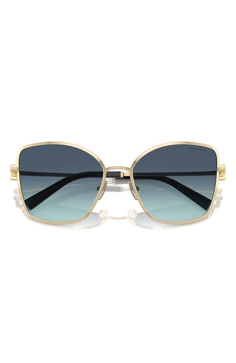 Tiffany & Co. 58mm Gradient Butterfly Sunglasses, Alternate, color, Blue Gradient