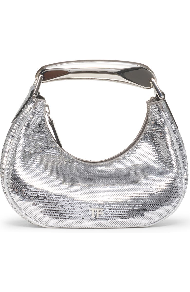 TOM FORD Mini Bianca Sequin Top Handle Bag, Main, color,