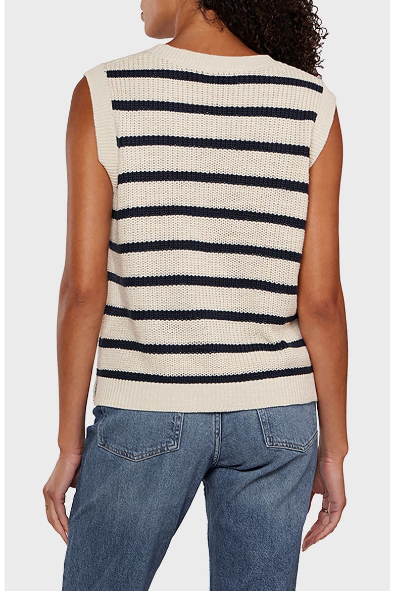 Amelia Sweater Vest, Alternate, color, IVORY/ MIDNIGHT