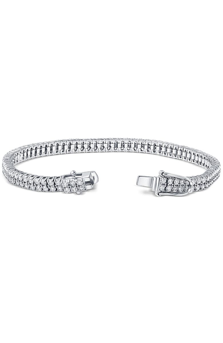 Bliss Diamond 4 Ct Diamond Tennis Bracelet Double Row Lab Grown 7" 18k Gold, Alternate, color, 