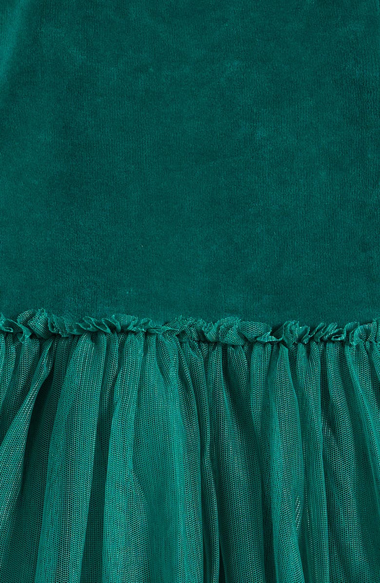 Mini Boden Kids' Appliqué Long Sleeve Velvet & Tulle Dress, Alternate, color, 