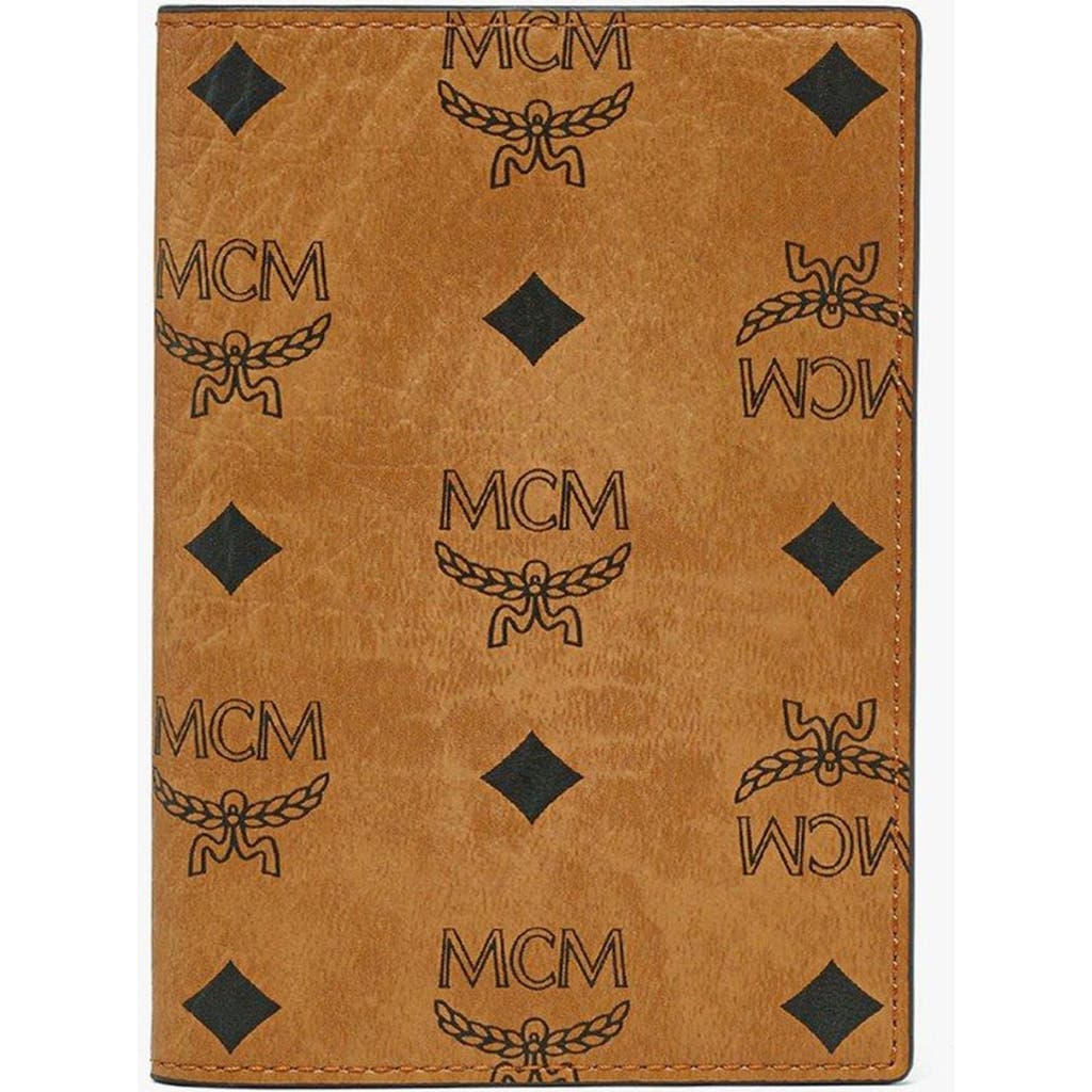 Mcm Ottomar Passport Holder In Cognac