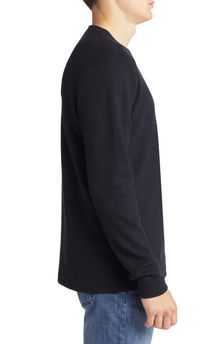 TravisMathew Cloud Waffle Crewneck Tee, Alternate, color, Black