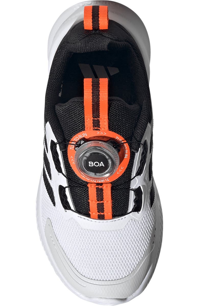 adidas Kids' Fortarun 4.0 Sneaker, Alternate, color, White/ Black/ Orange