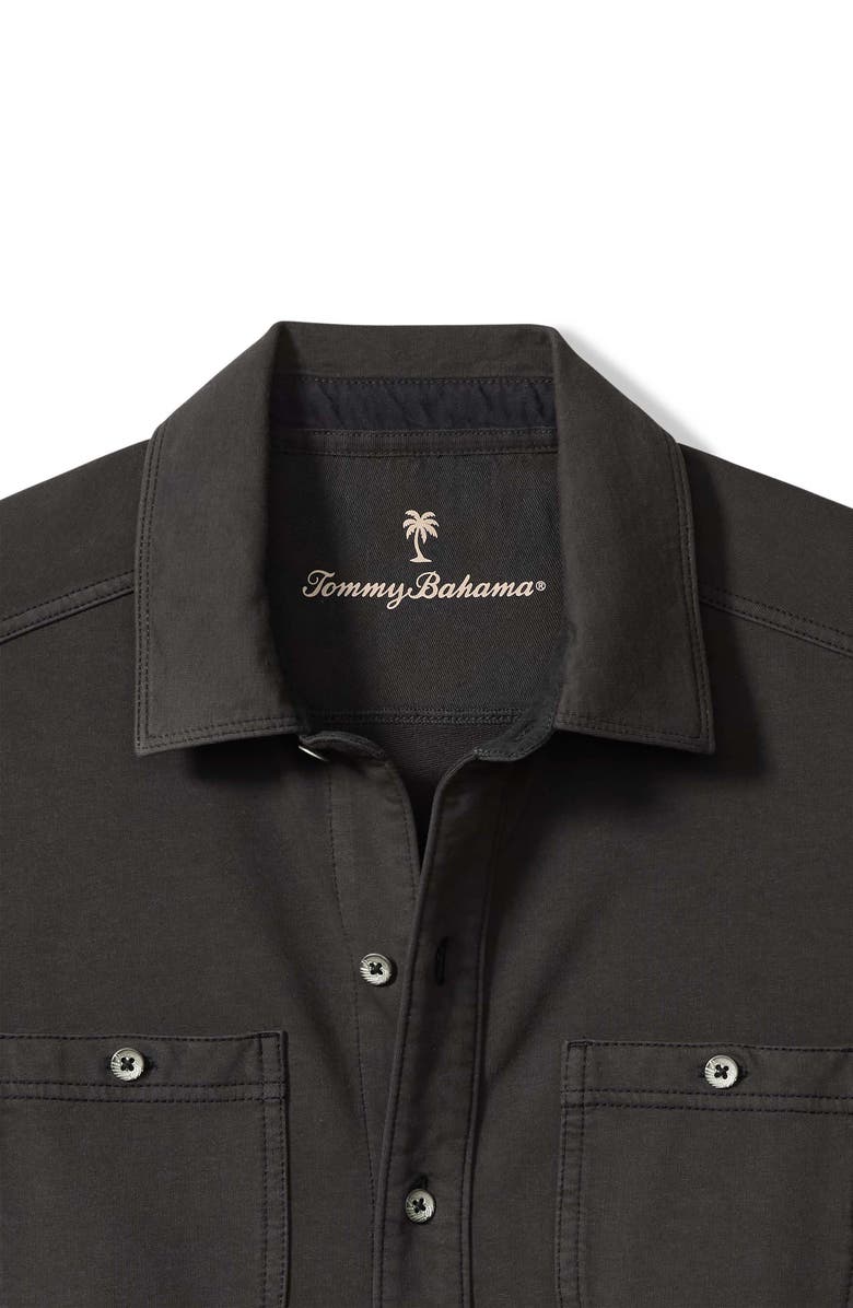 Tommy Bahama Ben & Terry Shirt Jacket, Alternate, color, Coal
