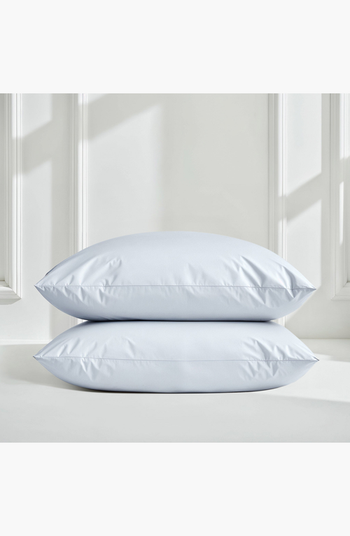 Italic Luxe Australian Sateen Pillowcase Set In Pale Blue