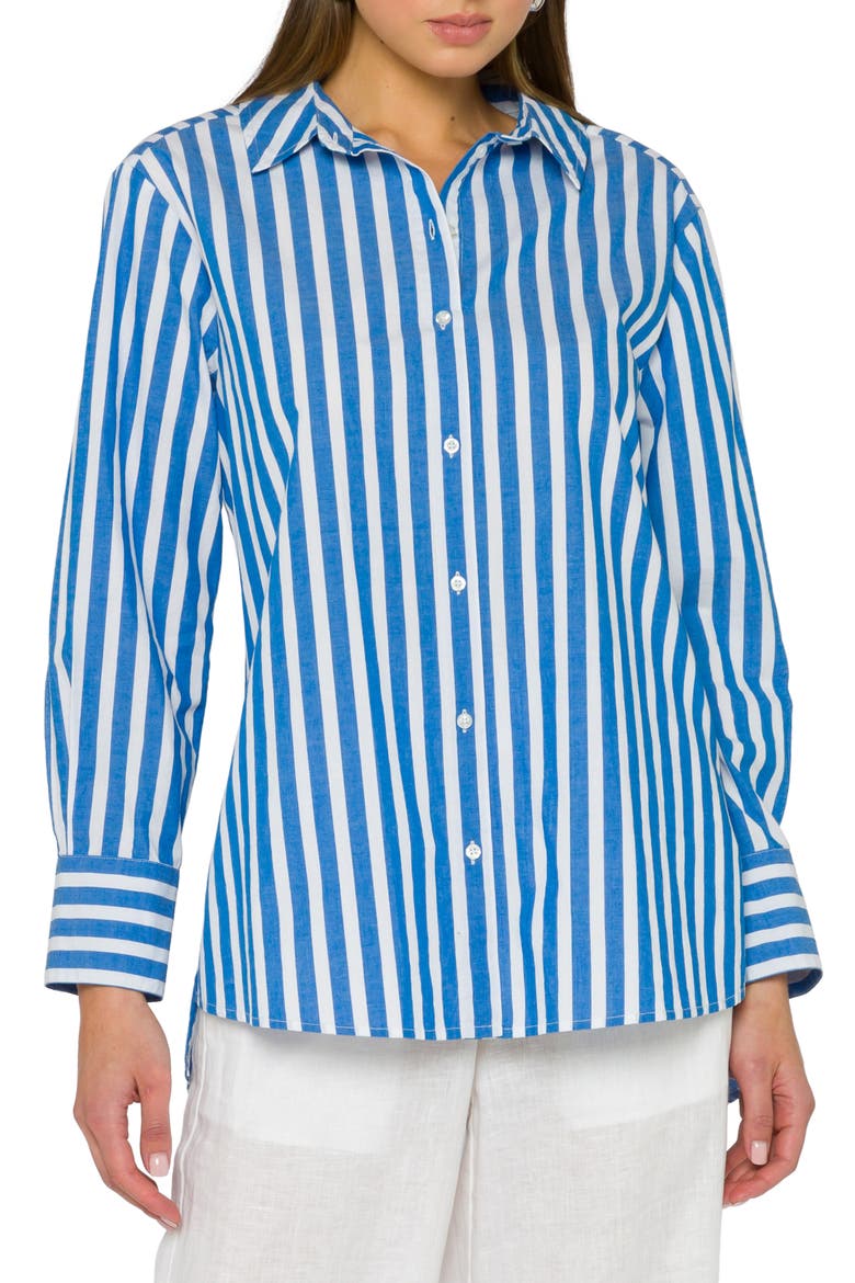 Westerly Long Sleeve Oversize Shirt, Main, color, BLUE STRIPE