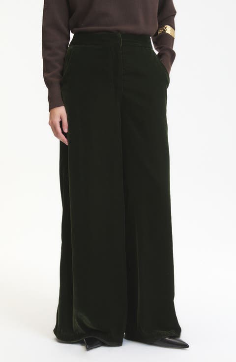 Daisy Velvet Wide Leg Pants
