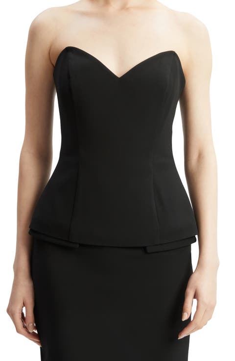 Mariska Strapless Peplum Top