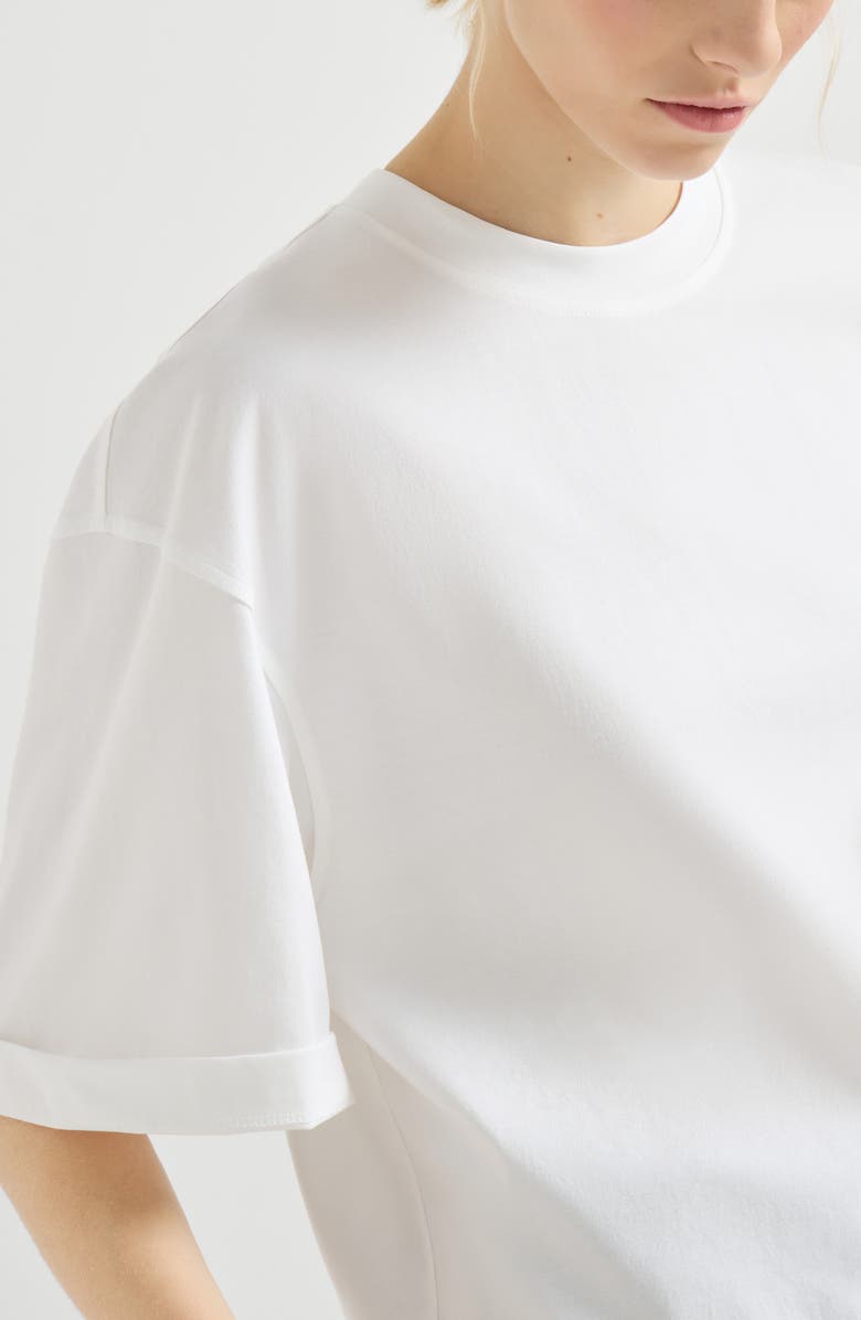 Brunello Cucinelli Cotton jersey T-shirt, Alternate, color, White