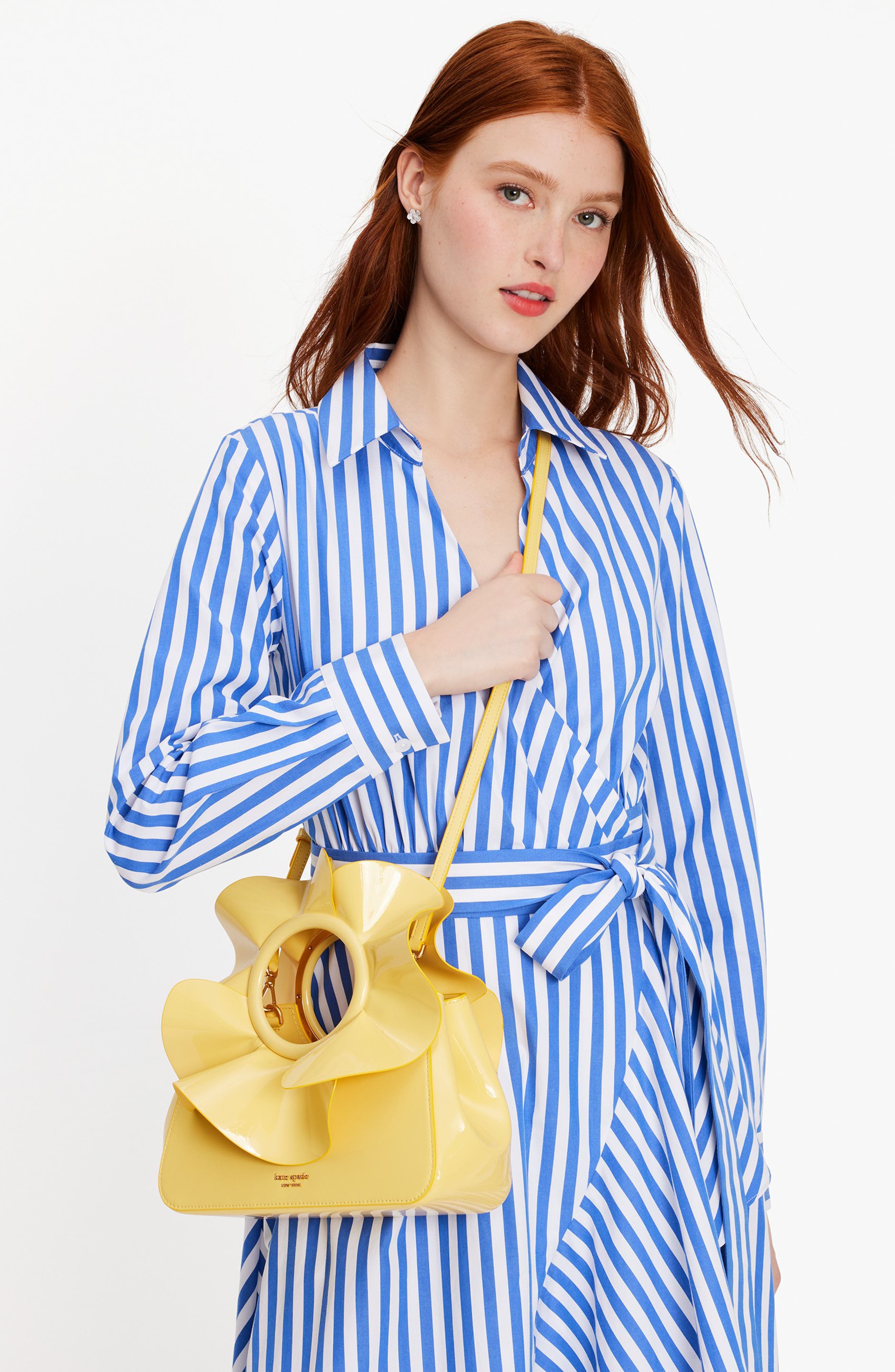 Kate Spade New York flora faux patent leather crossbody bag, Alternate, color, 