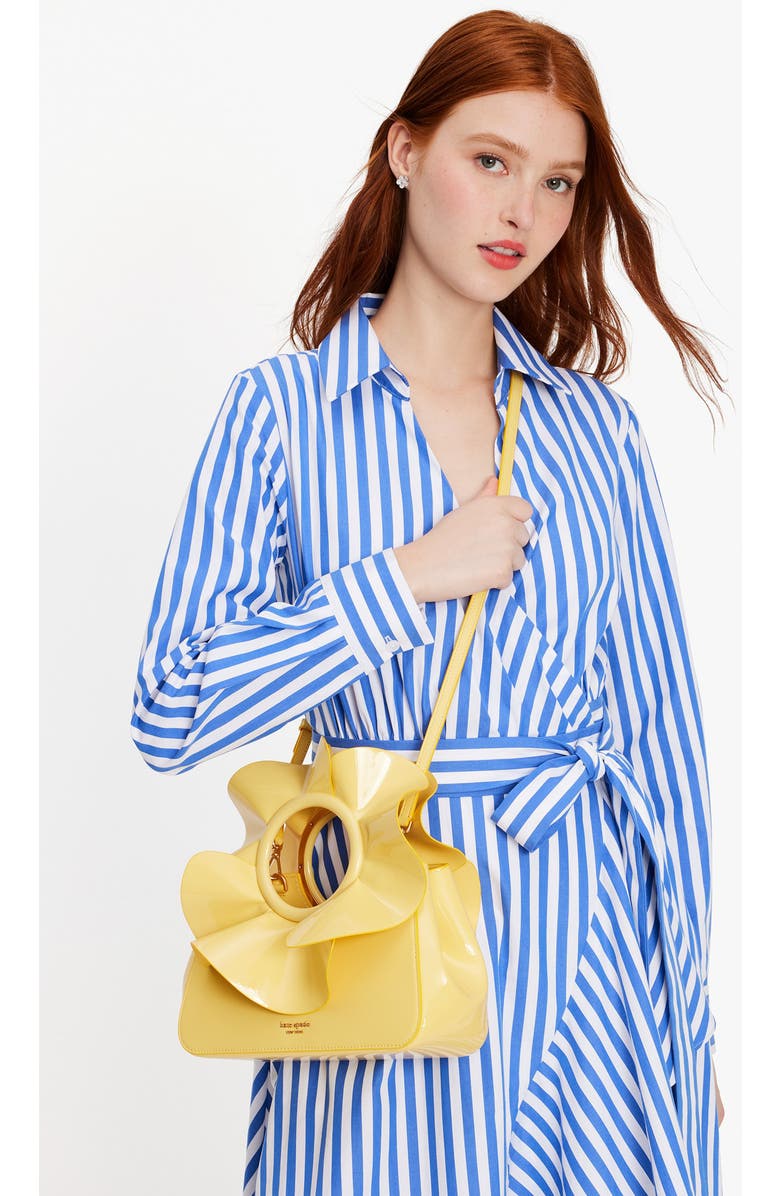 Kate Spade New York flora faux patent leather crossbody bag, Alternate, color,