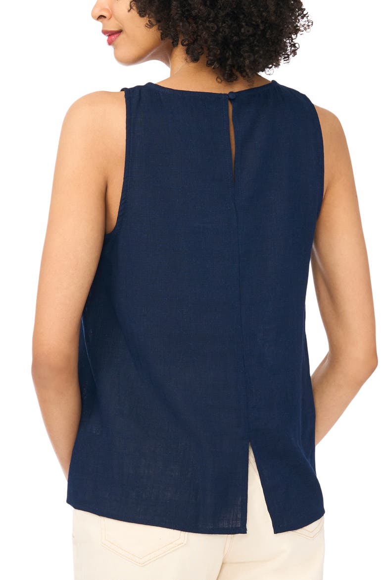 Keyhole Back Sleeveless Top, Alternate, color, CLASSIC NAVY