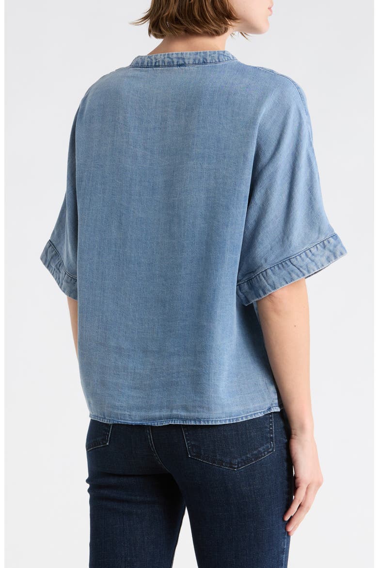 Split Neck Shirt, Alternate, color, GREY BLUE