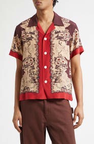 Bode Storybook Silk Camp Shirt
