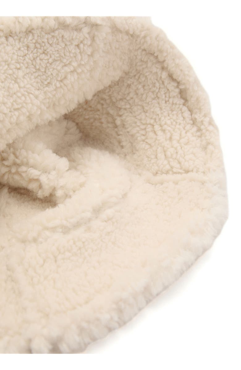 MANGO Faux Shearling Bucket Hat, Alternate, color, 