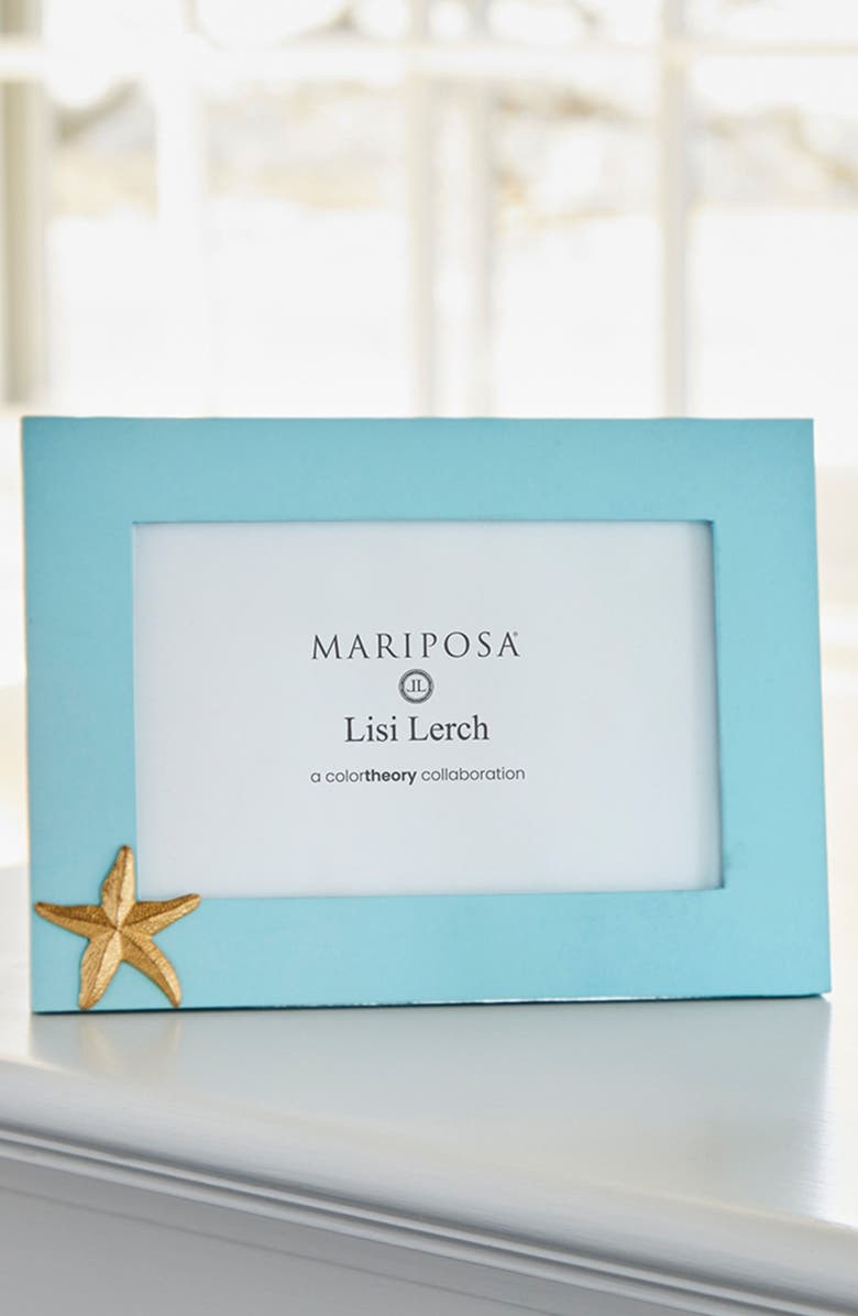 Mariposa Starfish Blue 4 x 6-Inch Picture Frame, Alternate, color, Blue