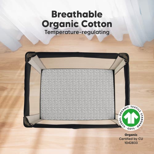 Keababies Soothe Fitted Mini Crib Sheet In Gray