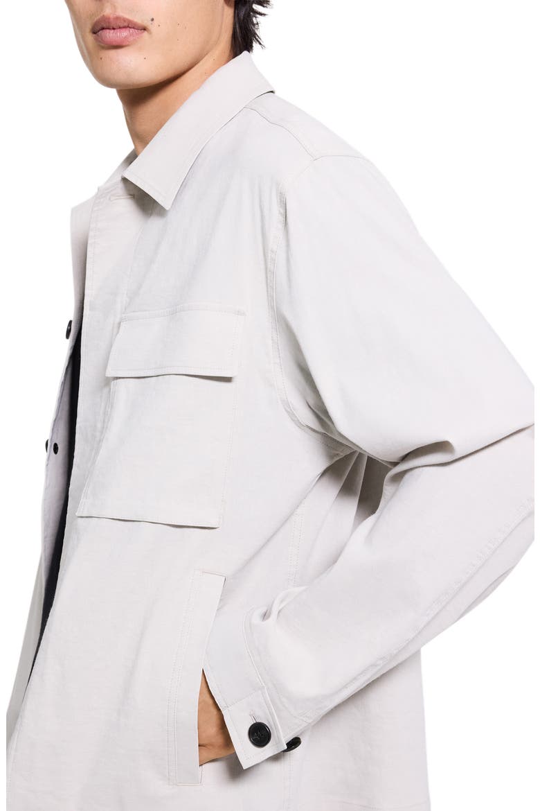 Mod Linen Blend Field Jacket, Alternate, color, SILVER CLOUD