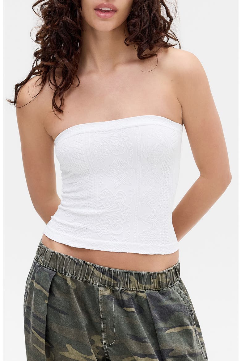 Tapestry Crop Tube Top, Main, color, WHITE