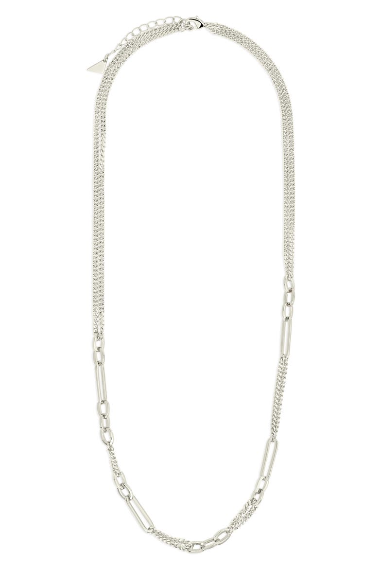 Rowena Chain Link Necklace, Alternate, color, SILVER