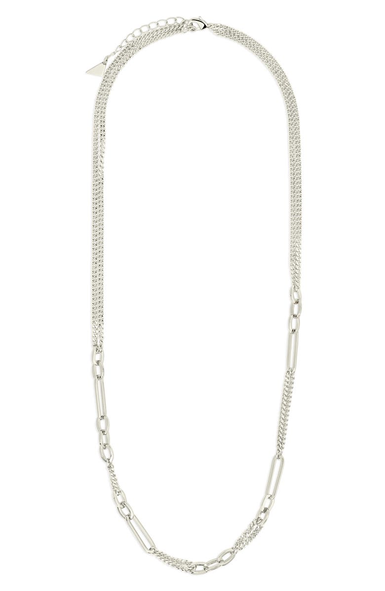 Sterling Forever Rowena Chain Link Necklace, Alternate, color, Silver