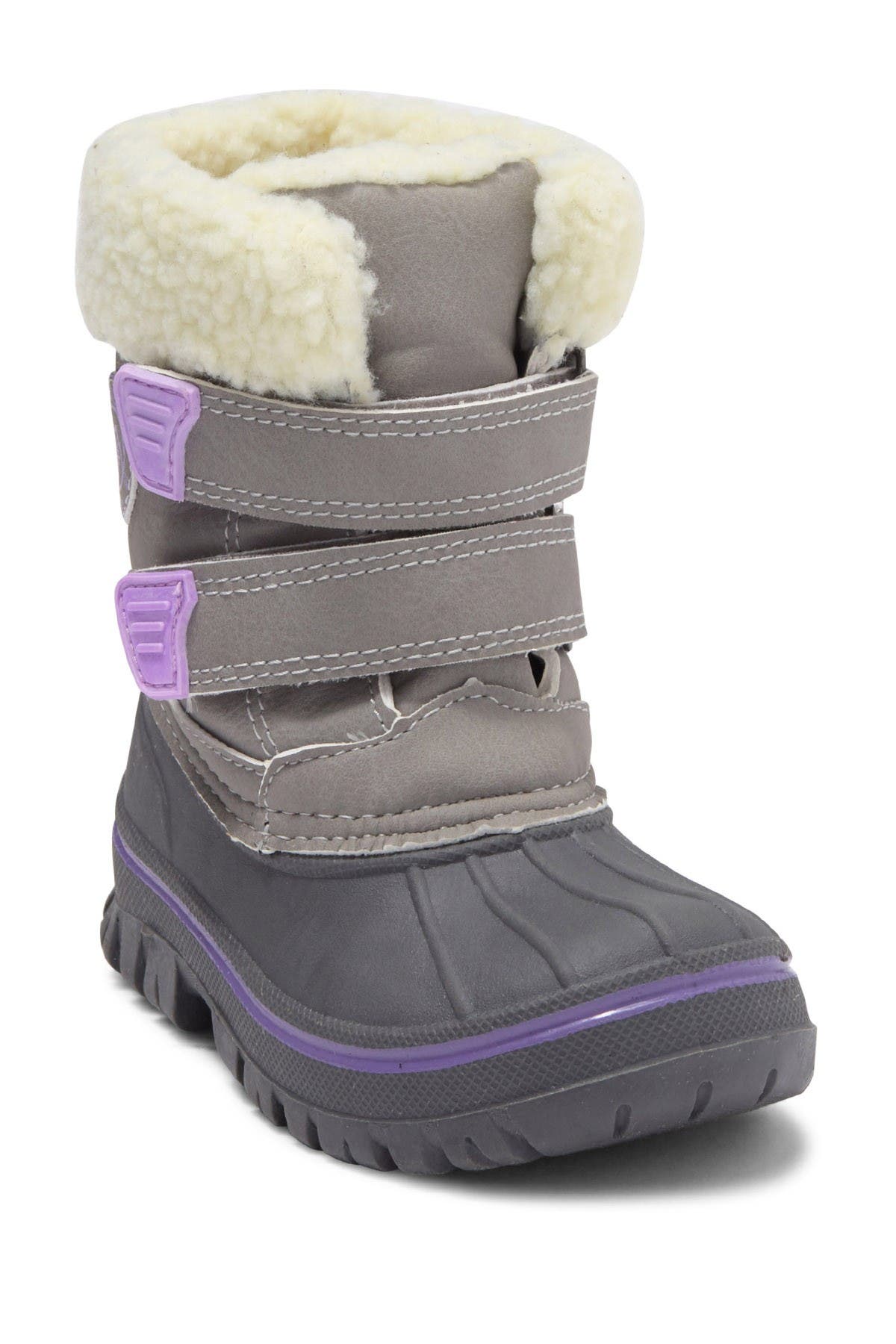 JOE FRESH Oitaa Faux Fur Hook-And-Loop Boot, Alternate, color, 