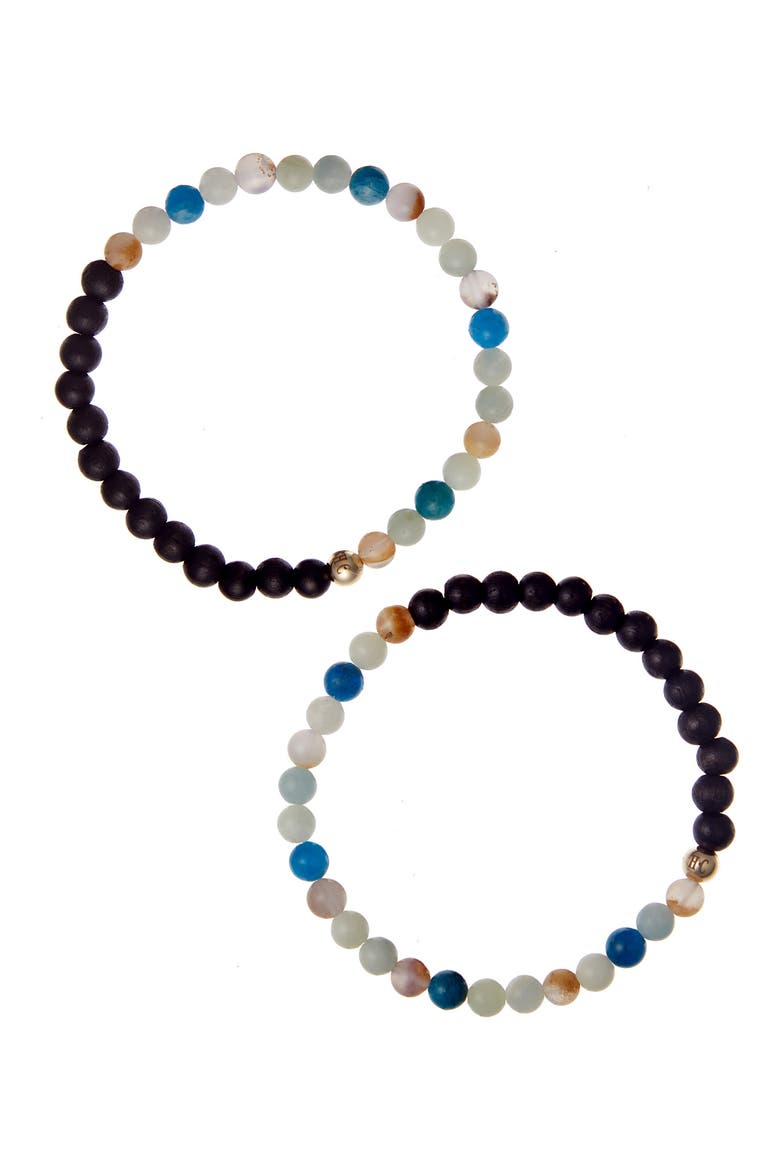 Men's N13 Boss/Confidence Set of 2 Healer's Bracelets, Main, color, BLACK