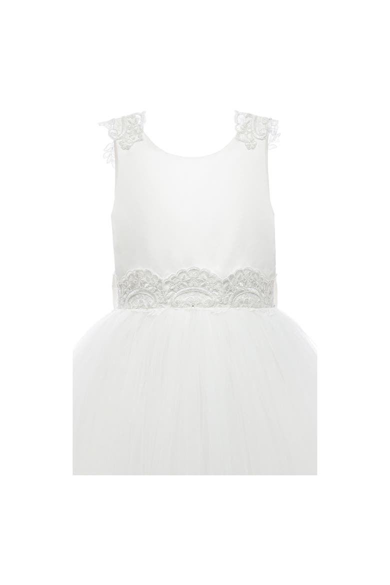 Emilia Lace Waist Dress, Alternate, color, White