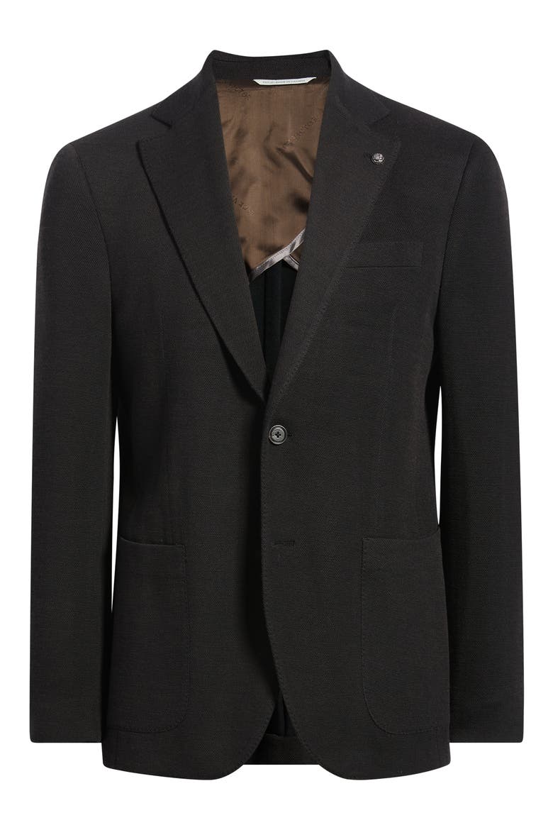 Hartford Solid Knit Sportcoat, Alternate, color, DARK CHOCOLATE