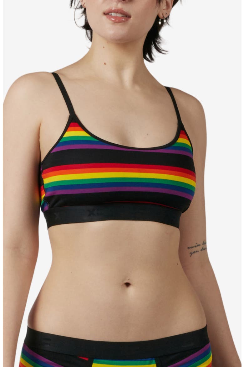 Low Cut Soft Bralette, Main, color, STRIPE UNBOUND
