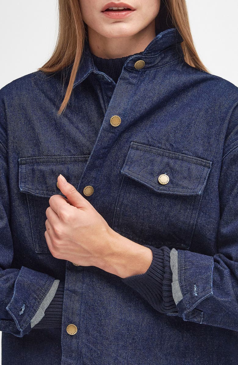 Barbour Cassie Oversize Denim Shirt, Alternate, color, Dark Indigo Wash