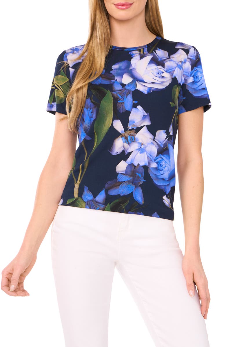 Ted Baker Floral Jersey T-Shirt, Main, color, 