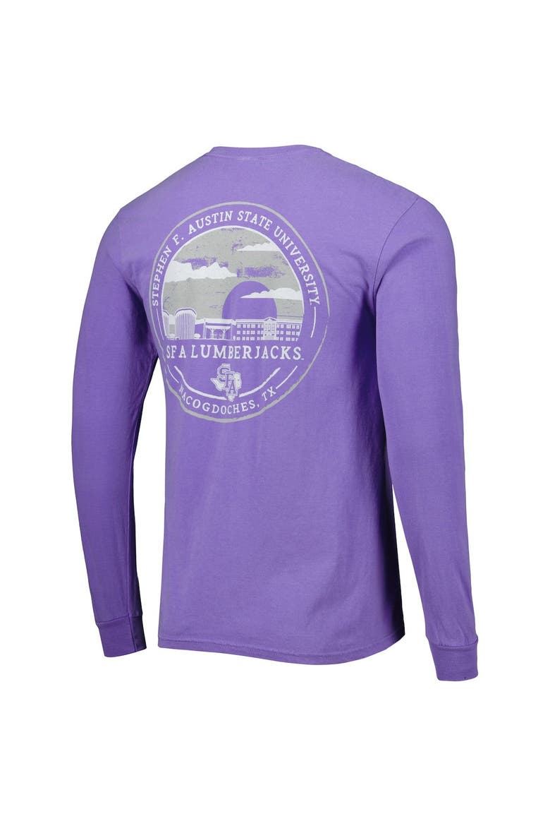 Men's Purple Stephen F Austin Lumberjacks Circle Campus Scene Long Sleeve T-Shirt, Alternate, color, Purple