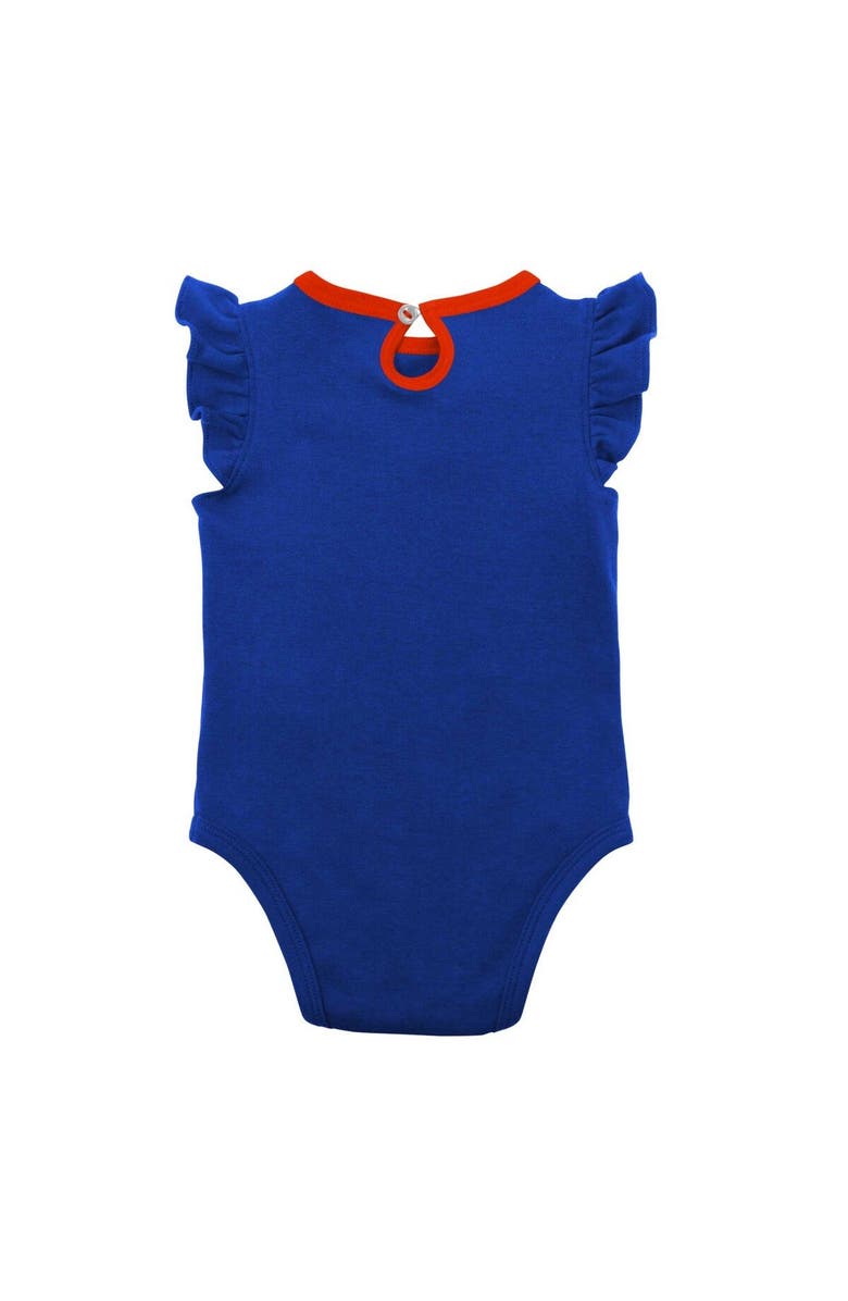 Outerstuff Newborn & Infant Royal/Orange New York Mets Three-Piece Love of Baseball Bib Bodysuit & Booties Set, Alternate, color,