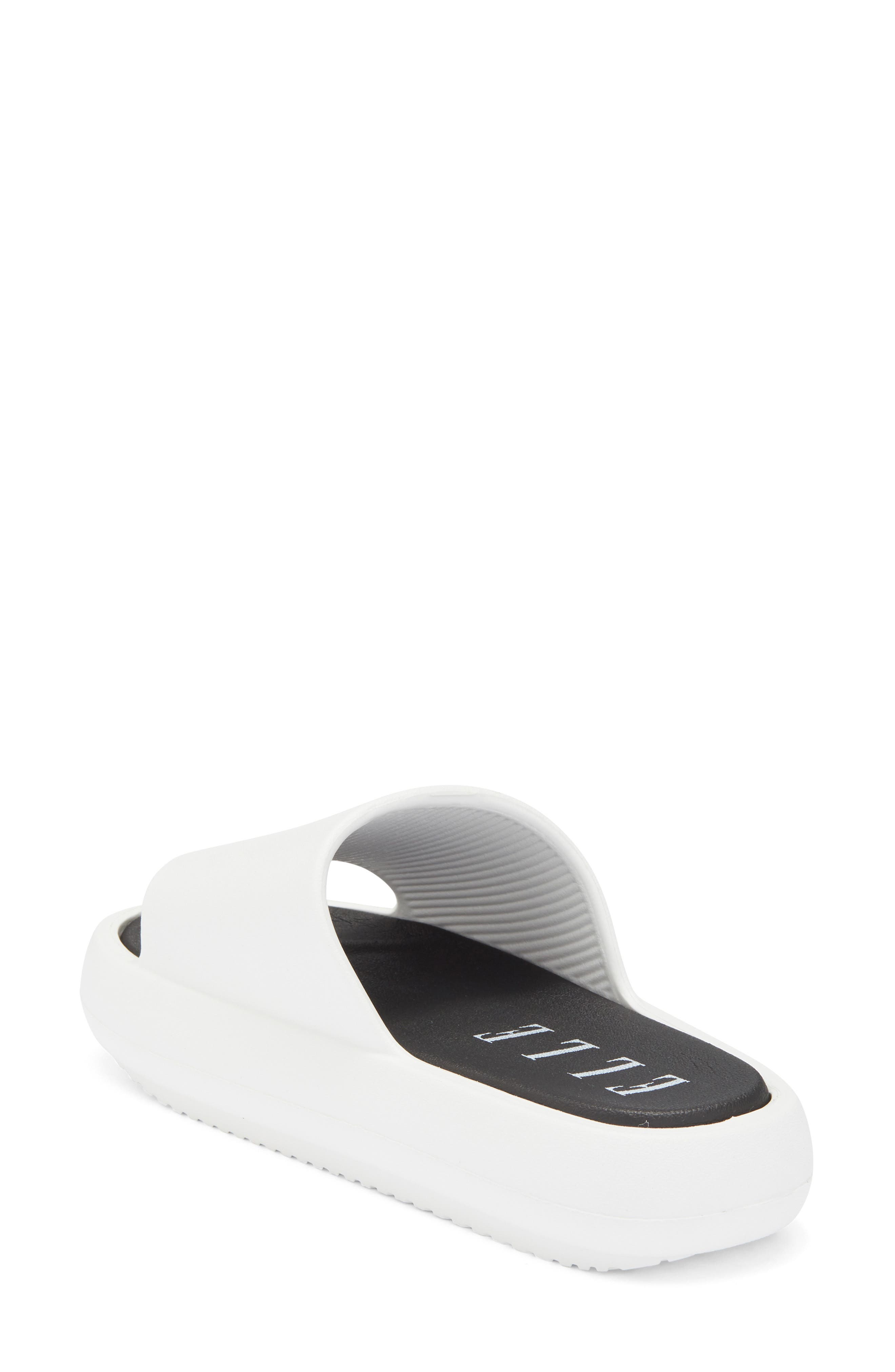 ELLE St. Tropez Platform Slide Sandal, Alternate, color, White