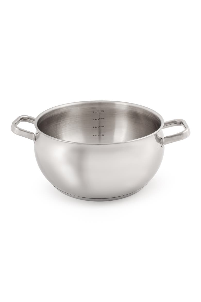 Belly 5.5qt. Stock Pot with Lid, Alternate, color, SILVER