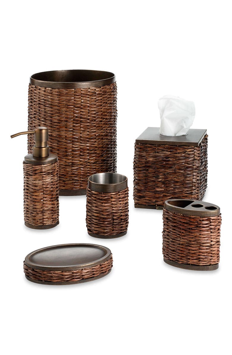 Tommy Bahama Retreat Wicker Tissue Box Cover, Alternate, color,