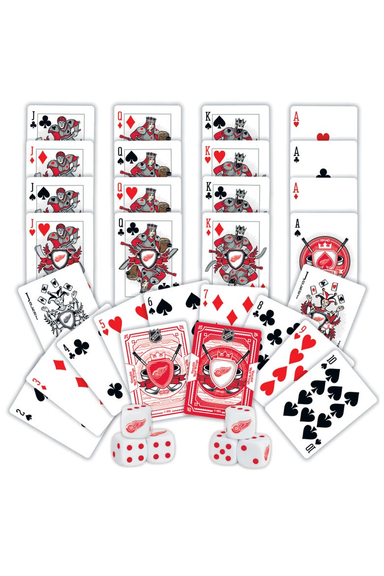 Detroit Red Wings Playing Cards & Dice, Alternate, color, Multicolor