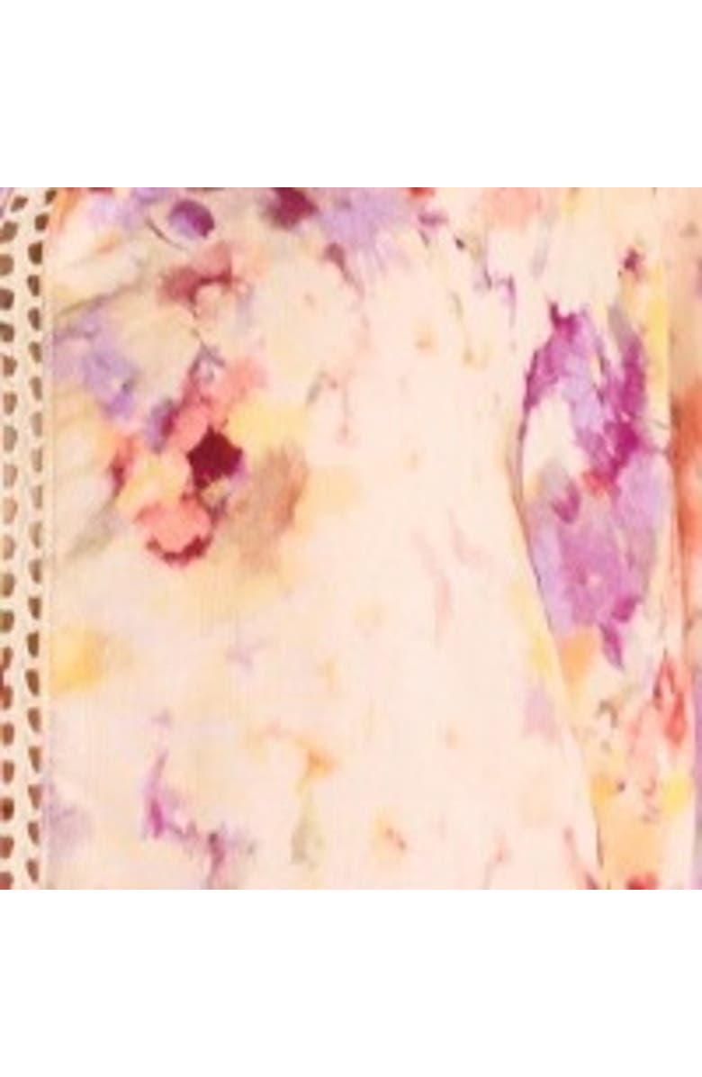 81043072 Celia 3/4 Sleeve Printed Blouse, Alternate, color, Violet Watercolour Floral