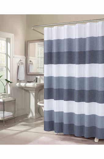 DAINTY HOME Shades Ombré Waffle Texture Shower Curtain