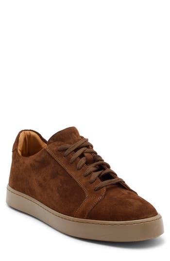 Bruno Magli Magnifico Low Top Sneaker in Tobacco Suede at Nordstrom Rack, Size 10