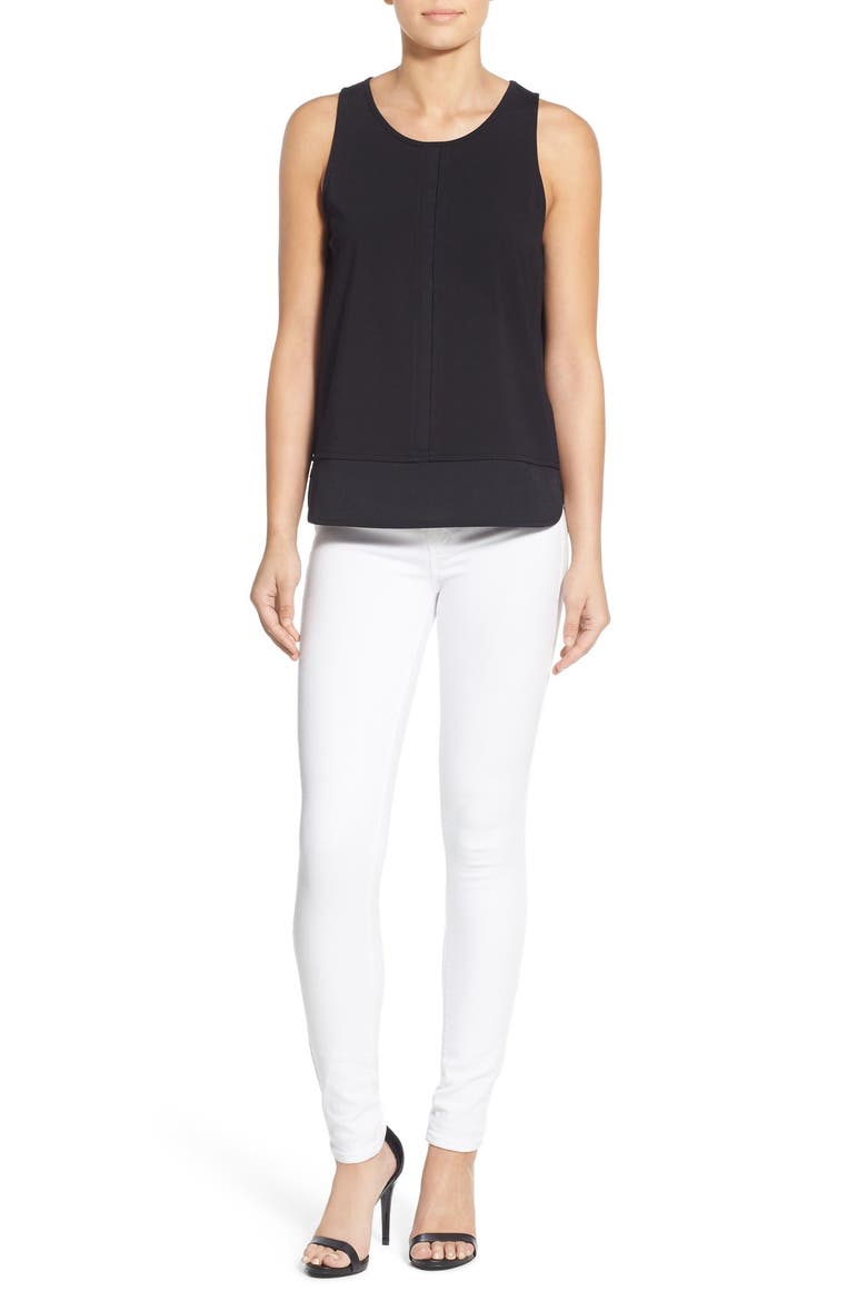 Double Layer Tank, Alternate, color, BLACK