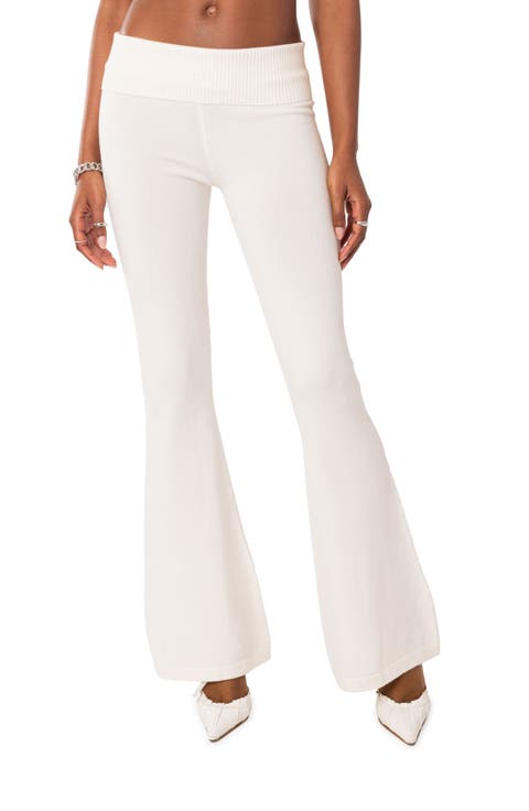 Desiree Foldover Waist Knit Flare Pants